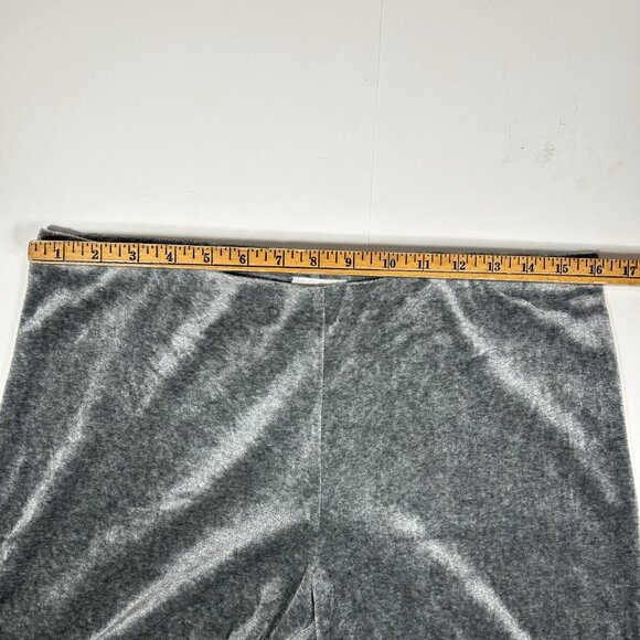 J.Jill Pure Jill Women Pull On Straight Pants Gray Velour Stretch Mid Rise Sz PM - Picture 10 of 12